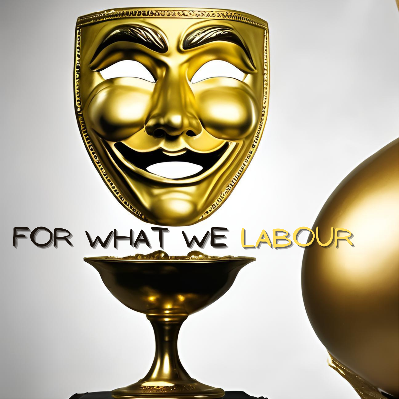 Comedy Mask with Chalice and Golden Dome